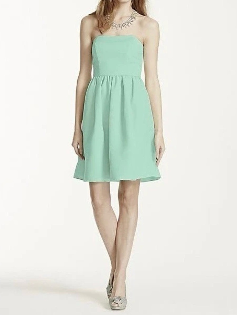 J. Crew Strapless Warm Aqua Midi Dress - Size 6